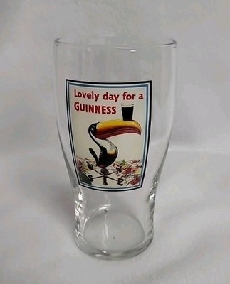 Genuine Guinness Museum 20oz Toucan Tulip BEER Glass Lovely Day for a Guinness