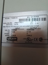 Leeson speedmaster 174936.00 1 HP 240 volt 3 phase
