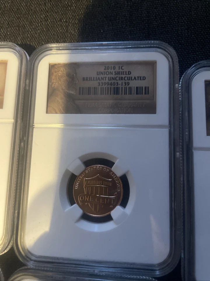 10 U.s Uncirculated Lincoln Memorial Pennies NGC Grad of Ms 69. BU. - Image 4 of 4