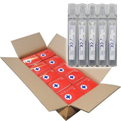 Konvolut Etui sparen, 250x 20ml blau sterile Kochsalzlösung Augenspülung Pflege Pods