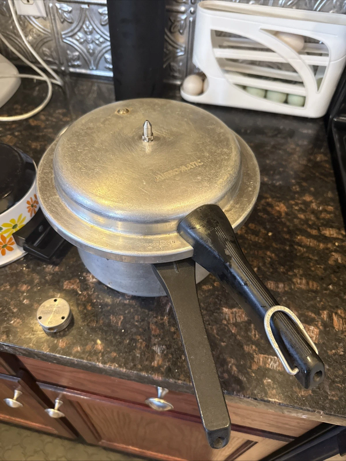 Vintage MIRRO MATIC Aluminum 4 Quart Pressure Cooker 394M USA