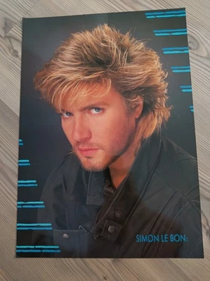 Ancien mini poster affiche cartonnée 40 cm x 30 cm SIMON LE BON DURAN DURAN rock - Photo 1/2