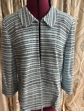 Ming Wang Size L Blue Black Jacket