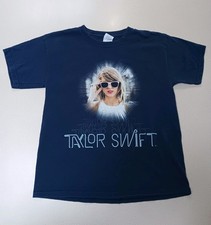 Taylor Swift Shirt Youth Medium Blue 1989 World Tour Concert Tee Tour Dates