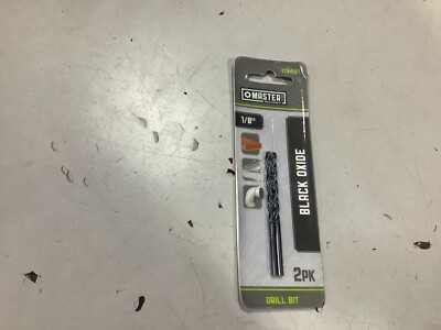 MASTER MECHANIC HIGH SPEED STEEL BLACK OXIDE DRILL BIT 1/8'' 2 PK
