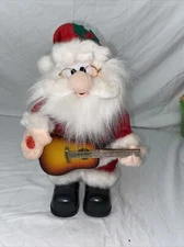 Vintage￼ Jingle Bell Rocker Santa Guitar Playing Dancing Sunglasses 13 inch