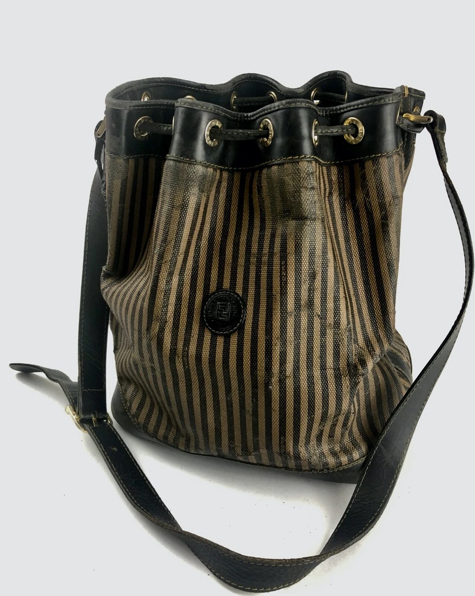 Fendi, Bags, Fendi Pequin Stripe Bucket Shoulder Bag