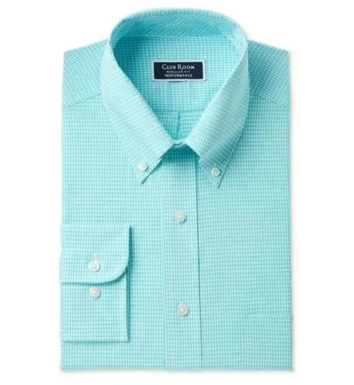 New Club Room Performance Regular FitTidewater Check Dress Shirt 175 in 34-35 5990₽