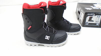 DC SCOUT YOUTH BOA SNOWBOARD BOOTS (2023) SIZE 6 BLACK / RED