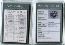 Loose Natural Diamond 0.29ct I2 I Round Brilliant. UK AnchorCert Assay Office