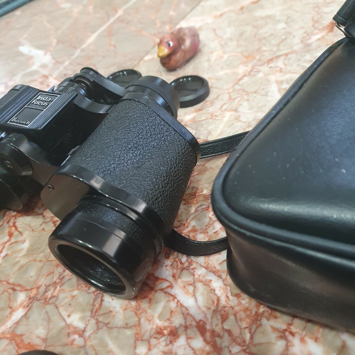Vintage Bushnell Ensign Insta-Focus 7x35 Binoculars w/ Case 500 FT