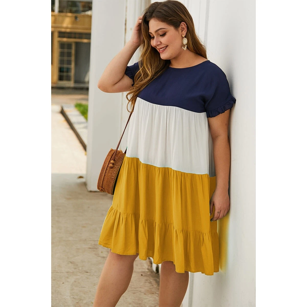 Plus smock dress cheap