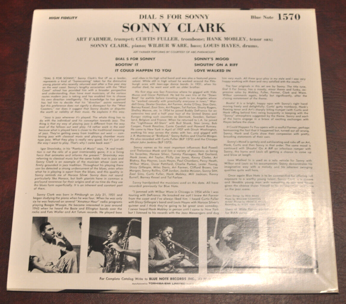 LPJAZZ米BLP1570 DIALＳFOR SONNY/SONNYCLARK Sonny Clark Dial 