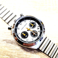 MINI-FOCUS MF0491L, BULLHEAD Style - UHR SPLIT-CHRONOGRAPH SILBER 38mm