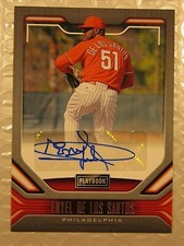 2020 PANINI CHRONICLE PLAYBOOK #PA-ED ENYEL DE LOS SANTOS AUTO SIGNED PHILLIES