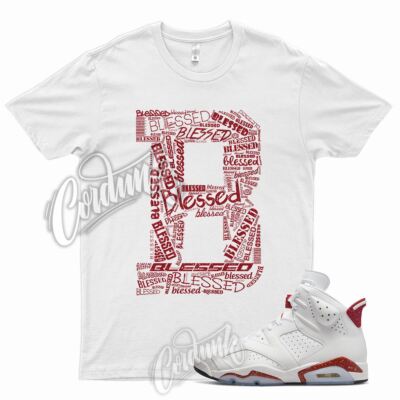BLESSED Shirt for J6 6 Red Oreo University Red Varsity Gym Bred Carmine 6 1