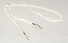 6 - White Braided Rope Necklace Lanyard for ID Badge Holder, Key, etc