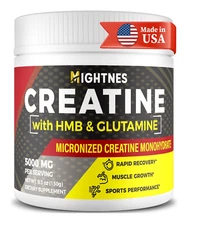 Creatine Powder Micronized Creatine Monohydrate with Glutamine & HMB for Musc...