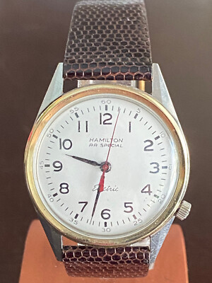 VINTAGE MEN'S HAMILTON RAILROAD SPECIAL WRIST WATCH, 505, KEEPING TIME 