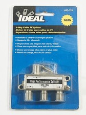 Ideal 3 Way High Performance Cable TV Splitter 1 Ghz 85-133 New