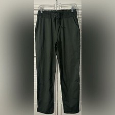 Joie Women  s Green Elastic Drawstring Pullon Straight Pants Size M