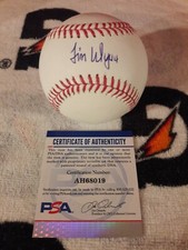 JIMMY WYNN SIGNED ROB MANFRED OMLB BASEBALL COLT 45'S ASTROS TOY CANNON PSA COA