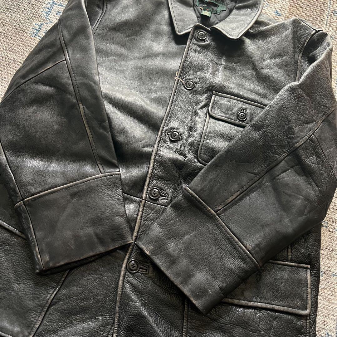 90S Vintage J.Crew Leather Jacket Carcoat Black | eBay 90S Vintage J.Crew Leather Jacket Carcoat Black | eBay
