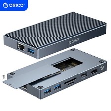 ORICO 9 in 1 USB C Dock External M.2 NVMe SSD Enclosure to 4K30Hz PD100W For Mac