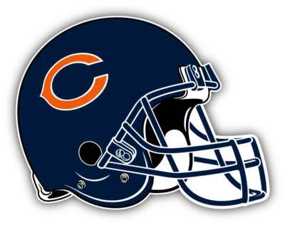 Chicago Bears helmet on the sideline