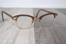 Vintage Aluminum Metal Eyeglass Frames Art Craft Cat eye 50  s Spectacles