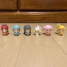 Puella Magi Madoka Magica Bath Ball Mascot Figure Set of 6 Complete Set Used