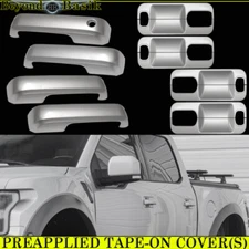 2015-2020 Ford F150 Crew 4 Door Handles No SMT+Bowl Plate COVERS UX INGOT SILVER