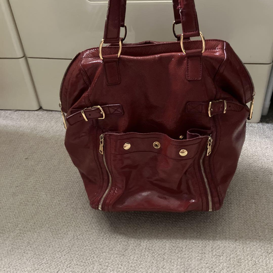 Zaino Saint Laurent YSL rosa patentato borsa centro usatoo ottimoico aut