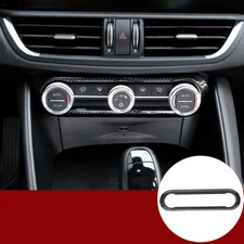 ABS Carbon Air Condition Button Panel Cover For Alfa Romeo Giulia Stelvio 17-20