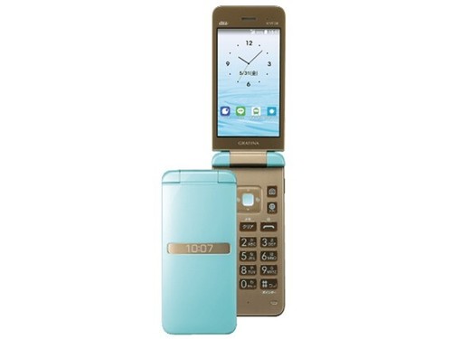 Kyocera KYF39 Light Blue Flip Phone Unlocked 4G LTE SFA Usumizuiro - Used Japan - Picture 4 of 4