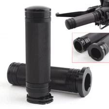 1" 25mm Motorcycle Handlebar Hand Grips Black For Harley Touring Softail Dyna
