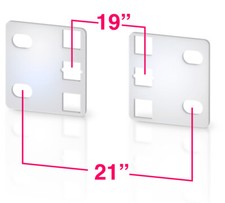 Techly Professional Coppia staffe riduttrici per armadi ETSI 1U