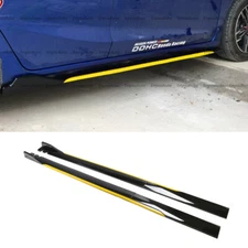 For Nissan Versa 86" Side Skirt Extension Rocker Panel Splitter Black Yellow