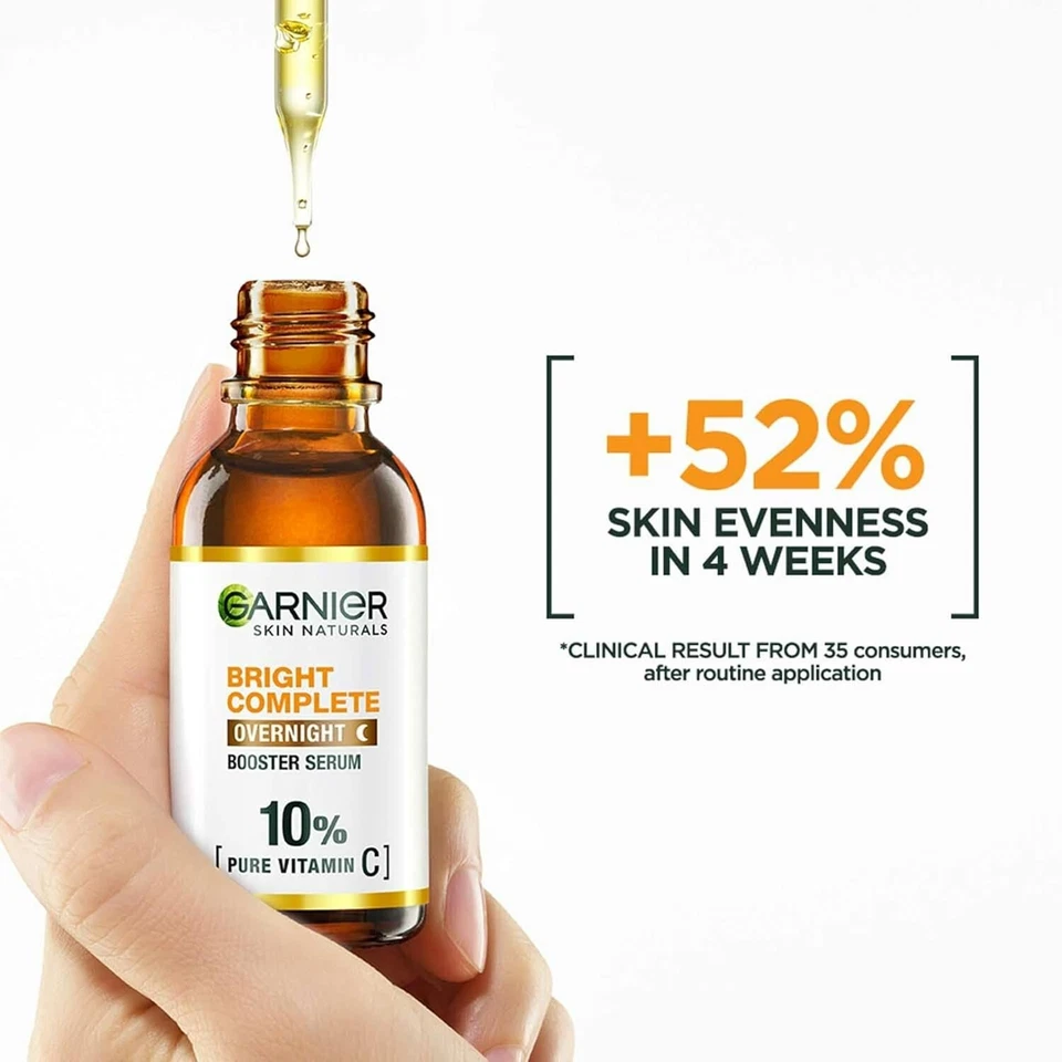 Garnier Bright Complete Night Vitamin C Face Serum Skincare All Skin Types 15 ML - Image 3 of 4