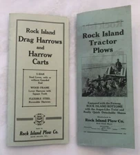 Vintage ROCK ISLAND TRACTOR PLOWS Harrows FARM ADVERTISING Brochure