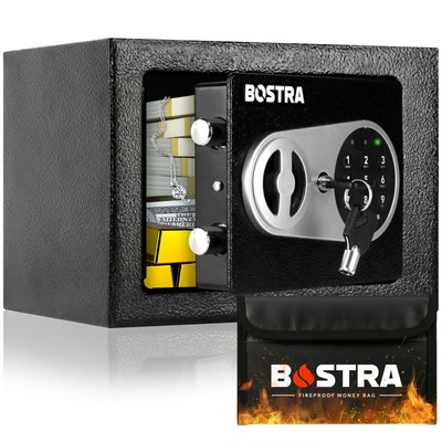 Bostra Fireproof Safe Box with Sensor Light & Fireproof Bag, Money Safe Box w...