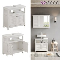 Waschtischunterschrank Riad, 60 X 60 Cm, Weiß, 2 TüRen, Offen Vicco