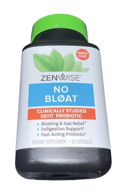 Zenwise No Bloat Digestive Enzyme Probiotic For Bloating & Gas Relief 