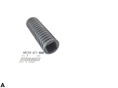 1x Fußrastengummi Fußraste hinten - Rubber, Pillion Step Honda CB 125S, CB 200