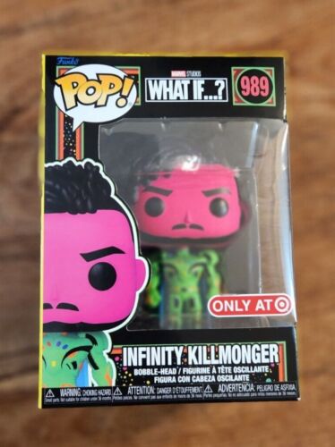 Funko Pop! Marvel What If? Infinity Killmonger #989 Blacklight Target exclusivo - Imagen 1 de 6