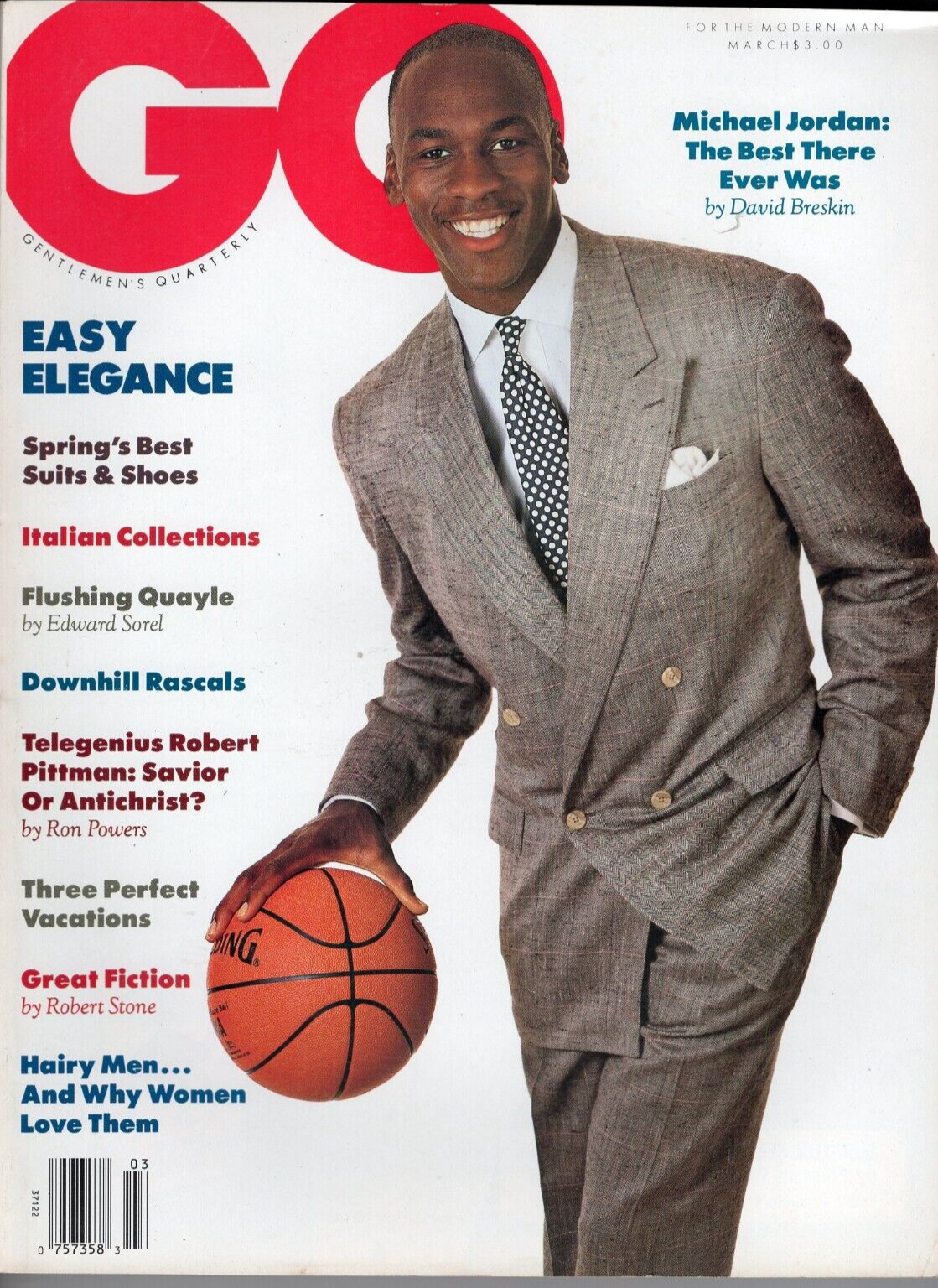 Michael Jordan Chicago Bulls GQ Magazine 1989 Basketball Icon Legend