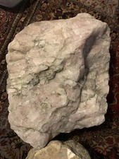 84LB Natural Uncut Pink rose quartz crystal original rock stone specimen 18x14x8
