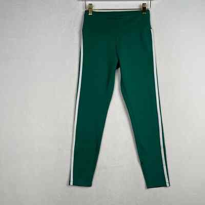 Marika Cycle House Legging Evergreen Green Side Stripe Fitness Pants Small