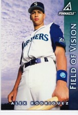1997 Pinnacle Baseball Card #182 Alex Rodriguez Field of Vision Seattle Mariner