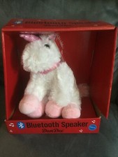 DAN DEE BLUETOOTH SPEAKER PLUSH WHITE PINK 10" UNICORN - NEW IN BOX